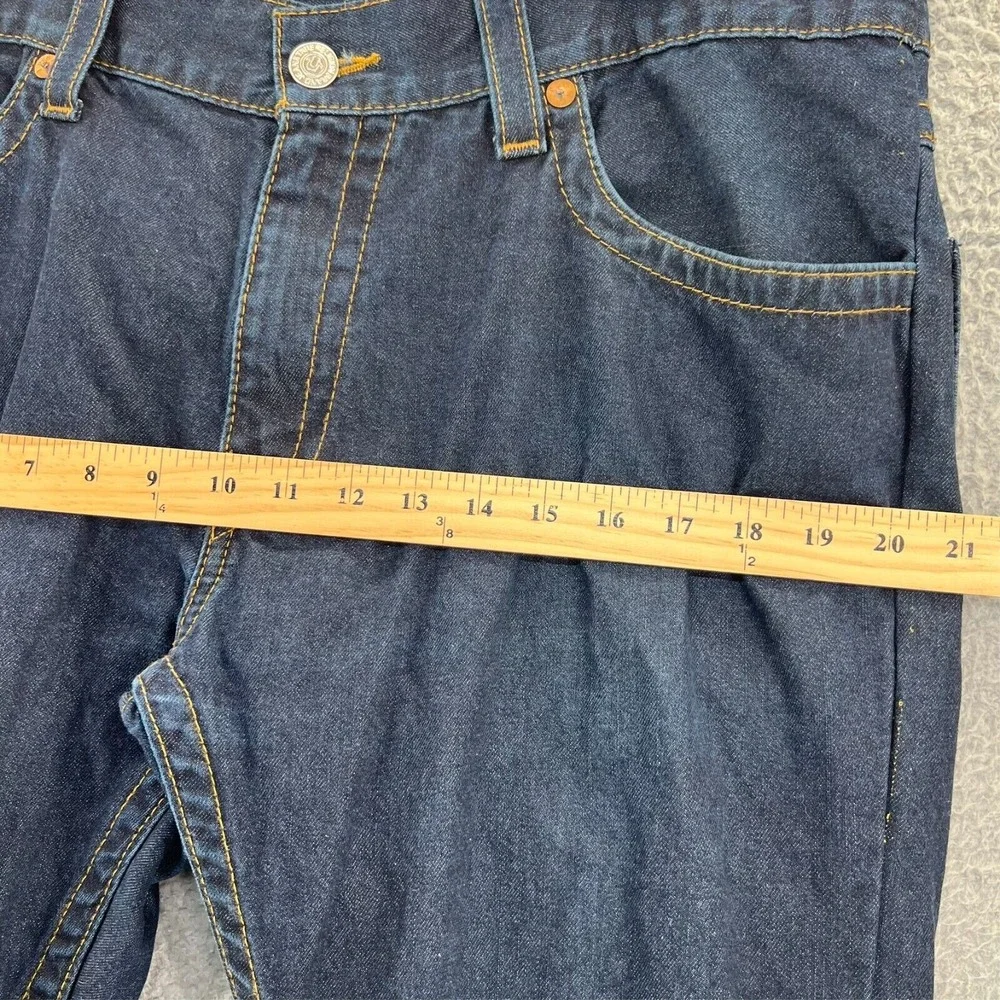 TRUE RELIGION Mens 42 (38x32 Act) Straight Flap Red Orange Blue World Tour Jeans
